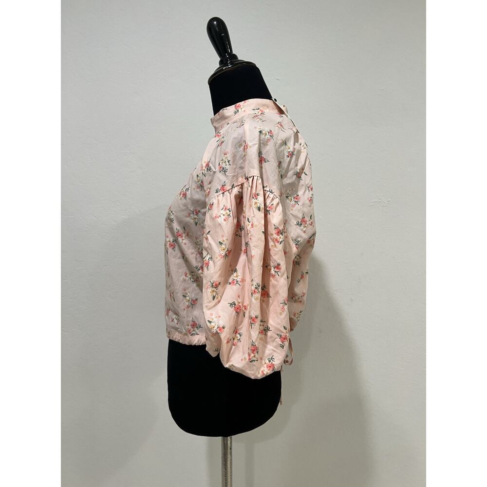 NWT Anthropologie Pink Floral Blouse Open Back Size S - Picture 5 of 7